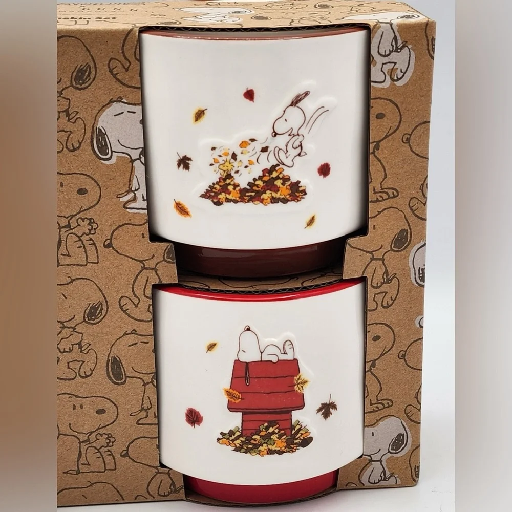 Rae Dunn Peanuts Fall ramekin set of 4 -Brand new!  8oz each - charcuterie cute!